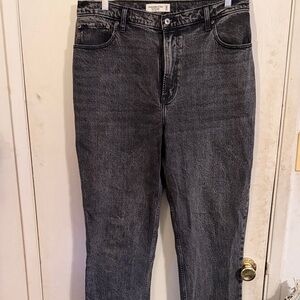 Abercrombie & Fitch Dark Gray Straight Leg Women's Jeans